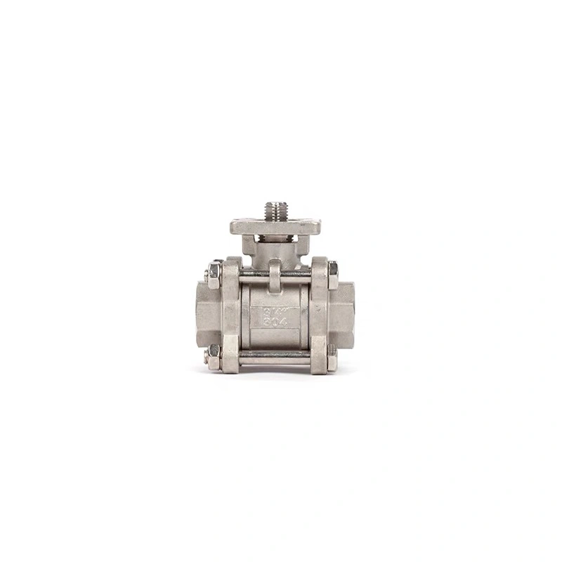 Cast Steel/Stainless Steel High Pressure Three Pieces Ball Valve Thread/Screw 2000wog Pneumatic Valve Double/Single Acting