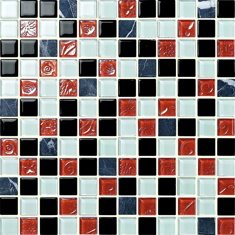 Mosaico mosaico muitas cores Porcelanato Mosaico vidrado lado a lado