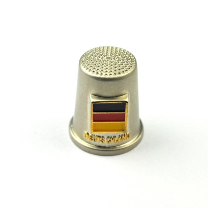 Custom Embossed Golden Metal Thimble for Souvenir (TB11)