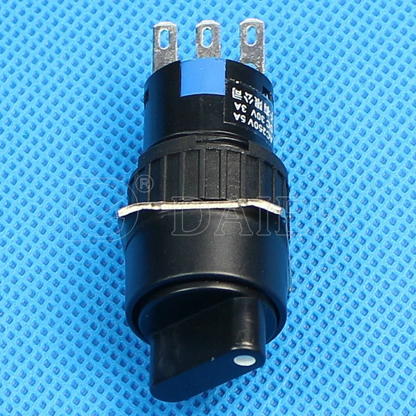 3A 250VAC on on 3pin Knob Selector Rotate Switch Push