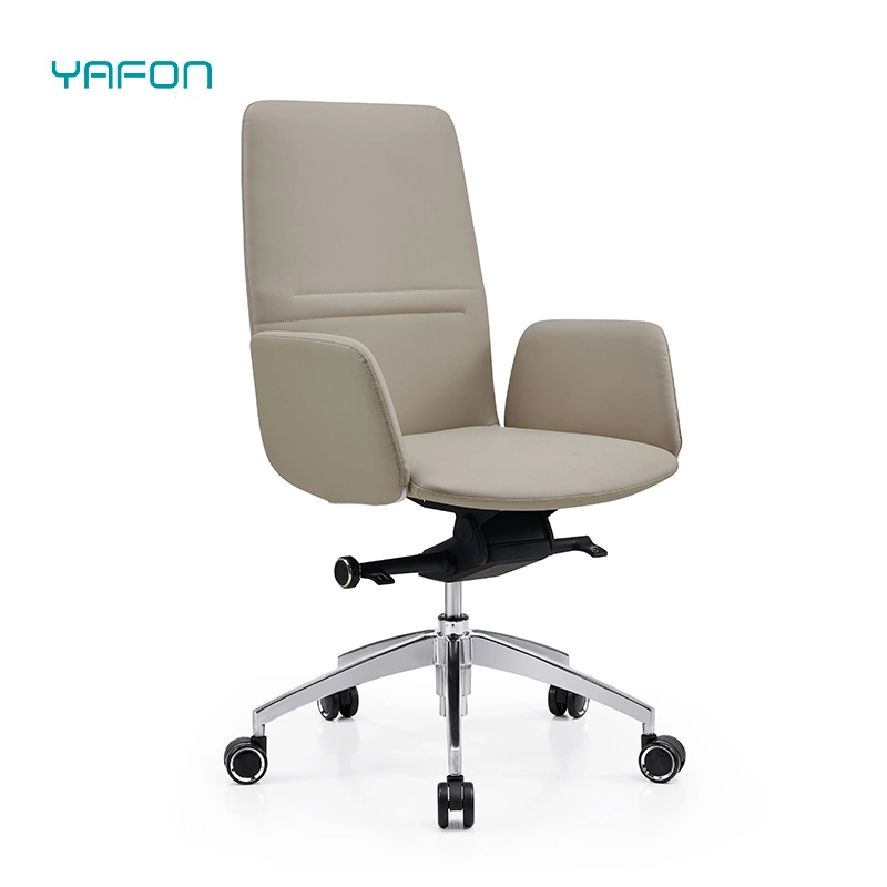 Muebles de oficina silla ejecutiva Oficina reclinable de cuero Silla ergonómica Lumbar con ruedas