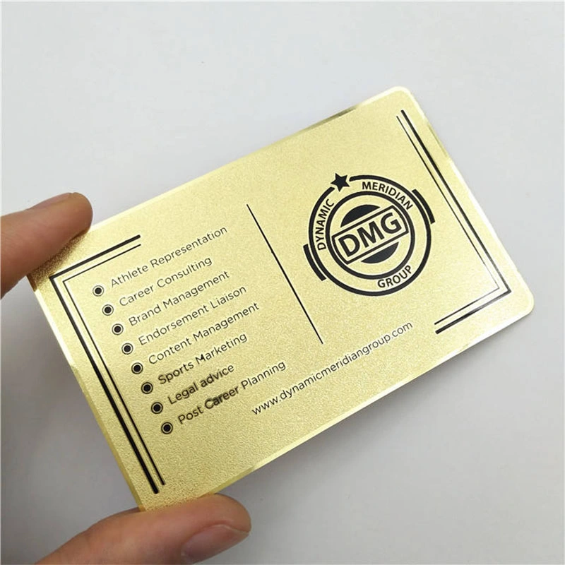 Custom Engraved Laser Cut Printing Metal Business Card with Hico Magnetic