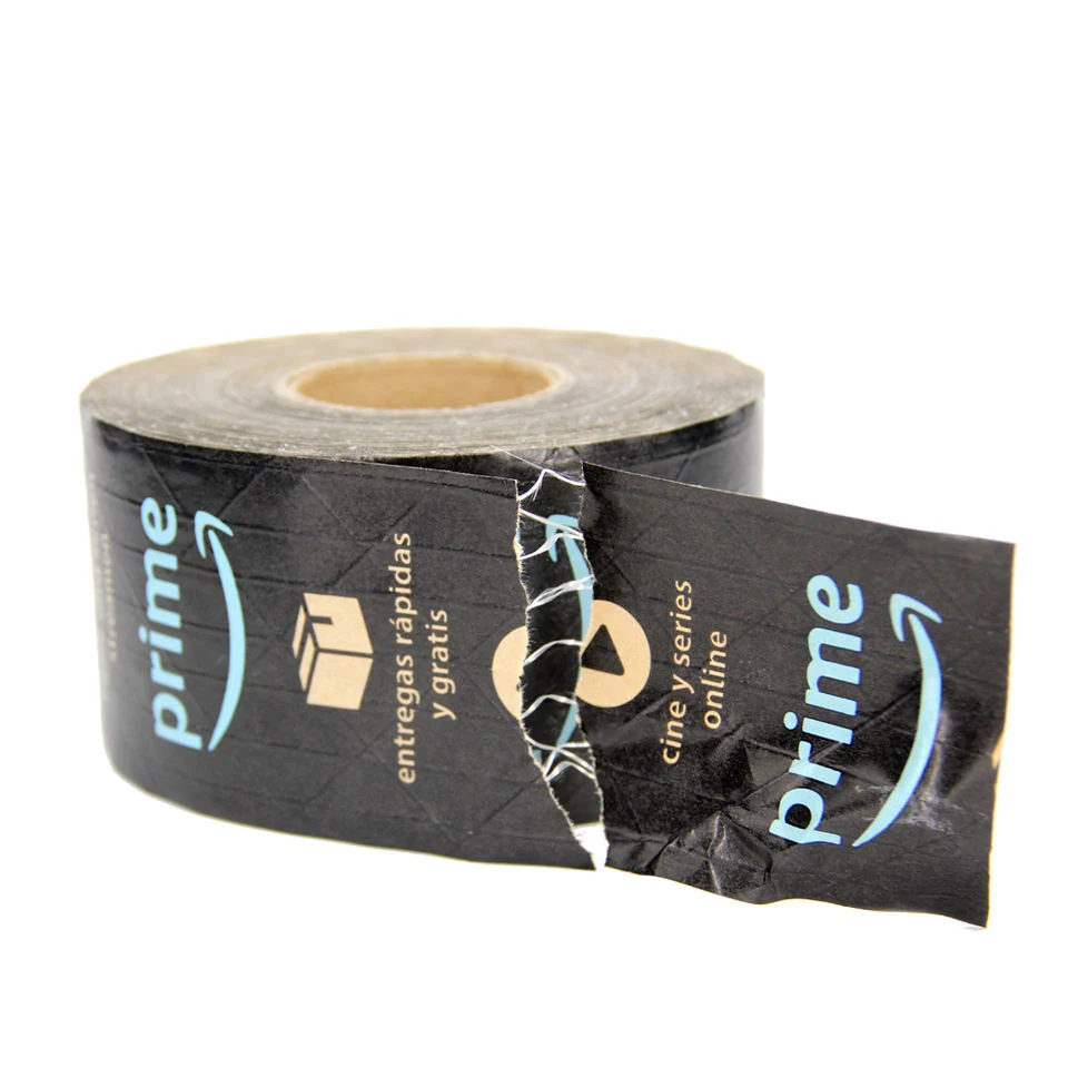 Printed Biodegradable Self Adhesive/ Kraft Paper Water Activated Tape Packing Tape for Strong Sticky Amazon Carton Pack