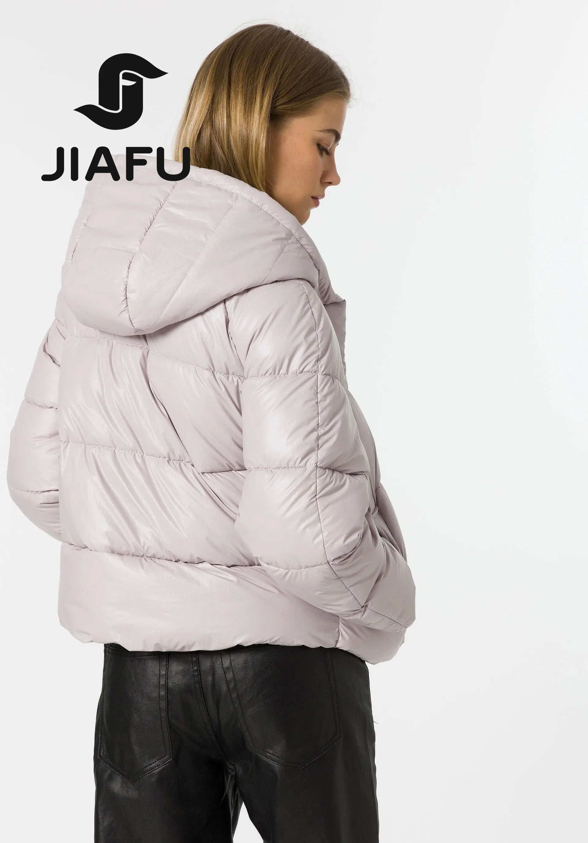 Moda Mujer ligero acolchado Quilting personalizada Puffer Chaqueta de invierno de abajo reciclado