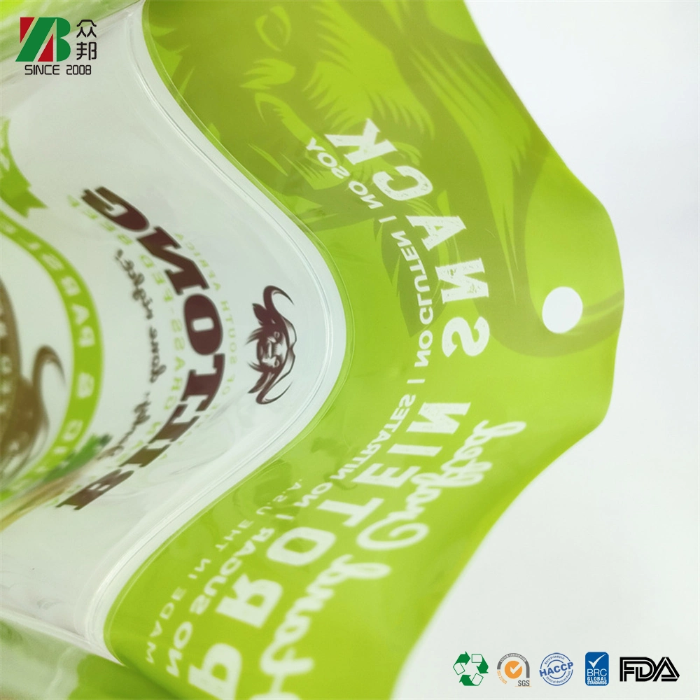 Las películas de embalaje ZB China Imprenta impresos personalizados bolsa de plástico transparente herméticamente con cremallera para el Envasado de Alimentos