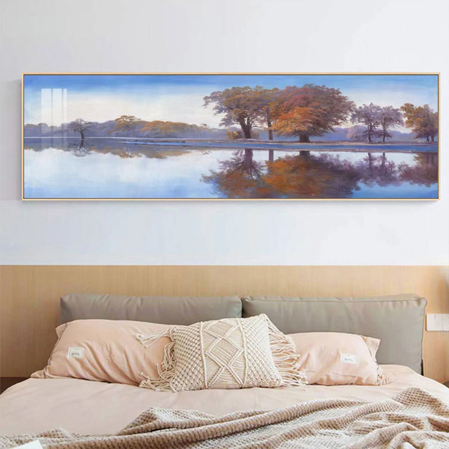 Customized Two Mandarin Ducks Headboard Painting Decorative Paintings