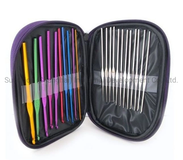 Venta al por mayor Crochet Hook aluminio Crochet Hook Kit Crochet Aguja