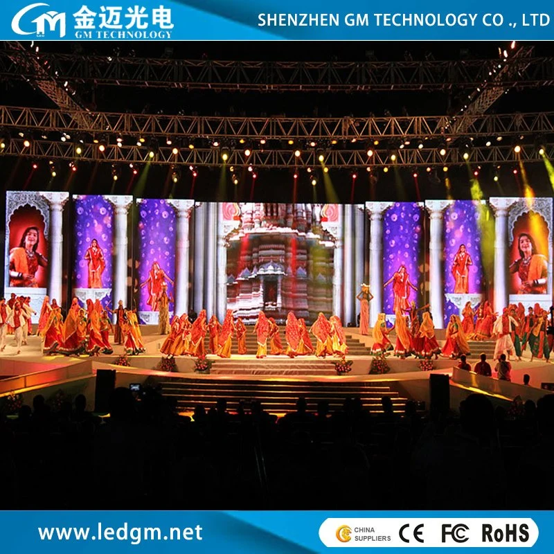 P3.91 Indoor LED Display with 500mmx500mm/500mmx1000mm Rental Die Casting Aluminum Cabinet