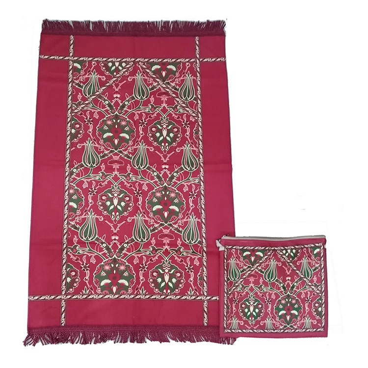 Wholesale High Quality Fabric Foldable Pocket Muslim Prayer Blanket Rug