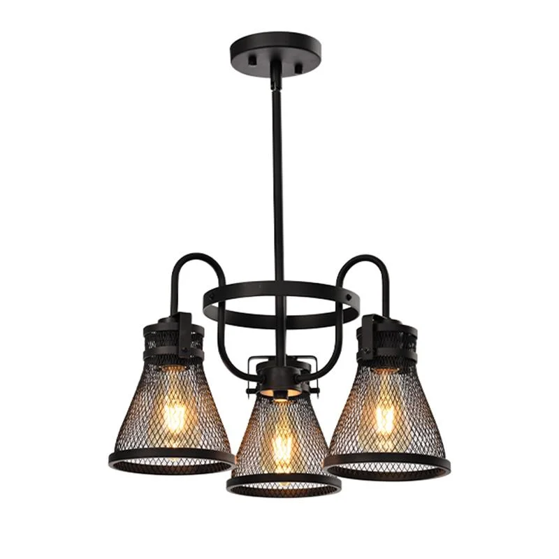 Nordic Industrial 3 Head Black Decorative Lighting LED Pendant Light