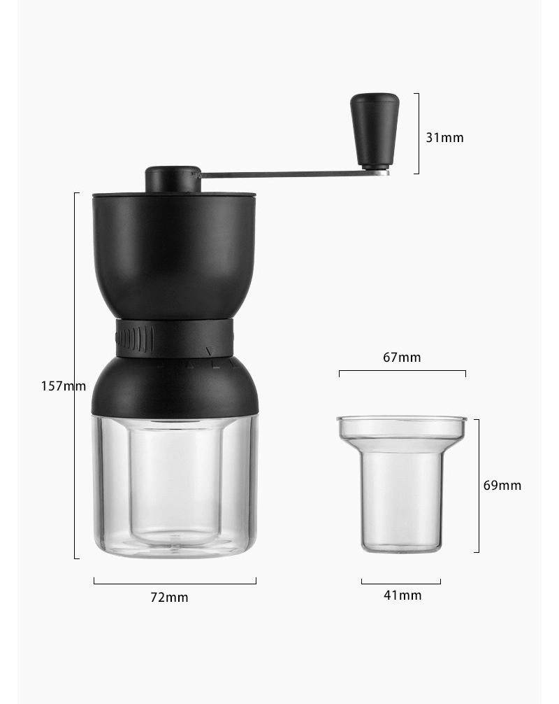 Molinillo de café Manual Manuales molino de granos de café Cafetera portátil con una taza