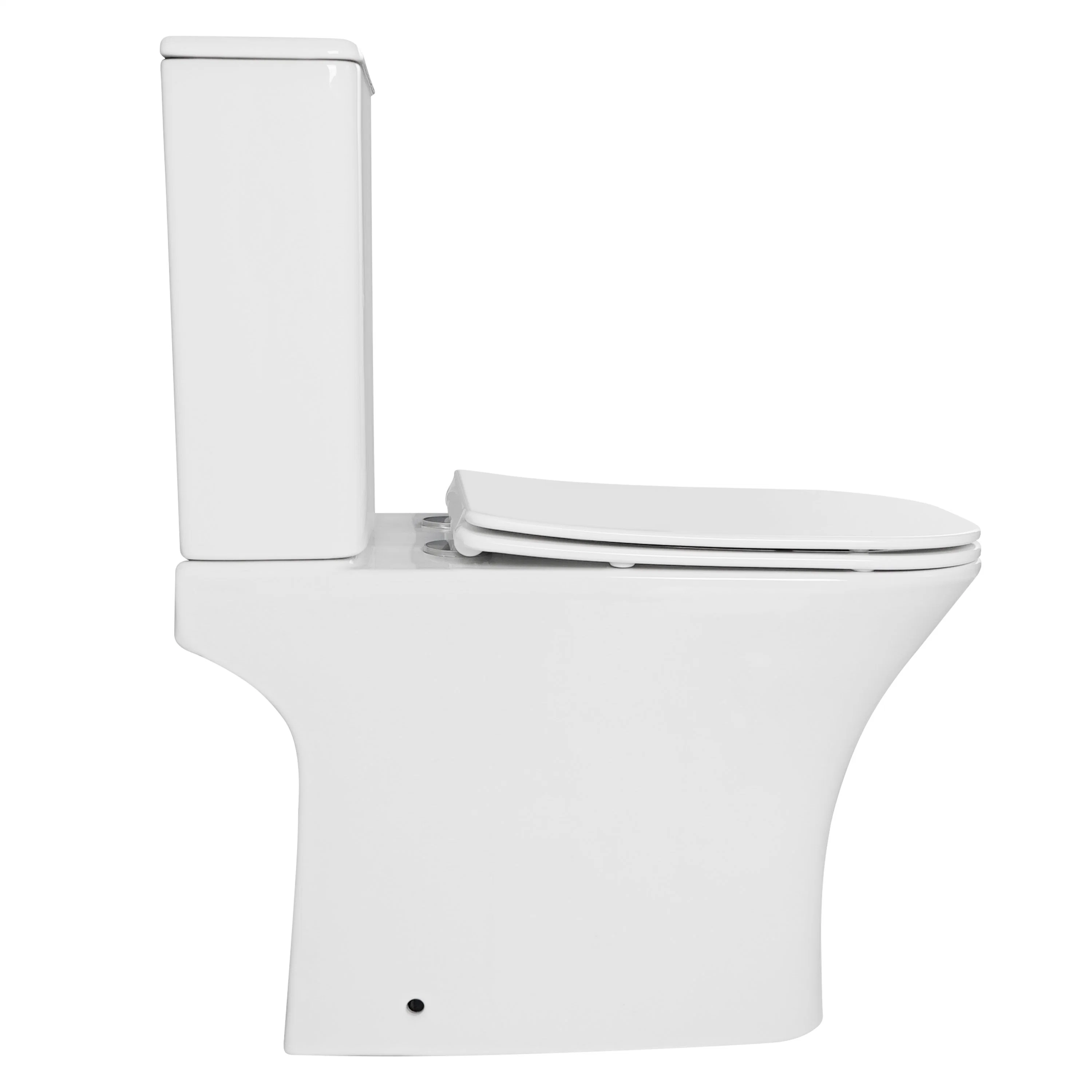 Keramik Zweiteilige Wc Quadratische Form Randlose Sanitärkeramik Keramik WC WC WC zweiteilige P Trap Toilette