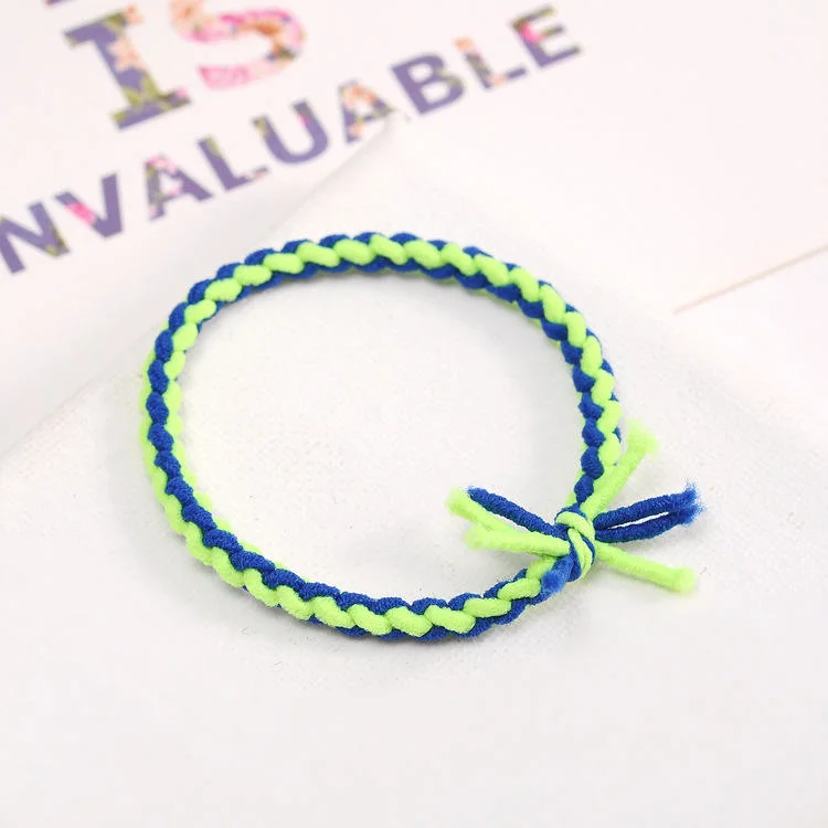 Handmade Rainbow Colored Cute Unicorn Cartoon Animal Charm Elastic Children's Bracelet Sweet Girl Gift