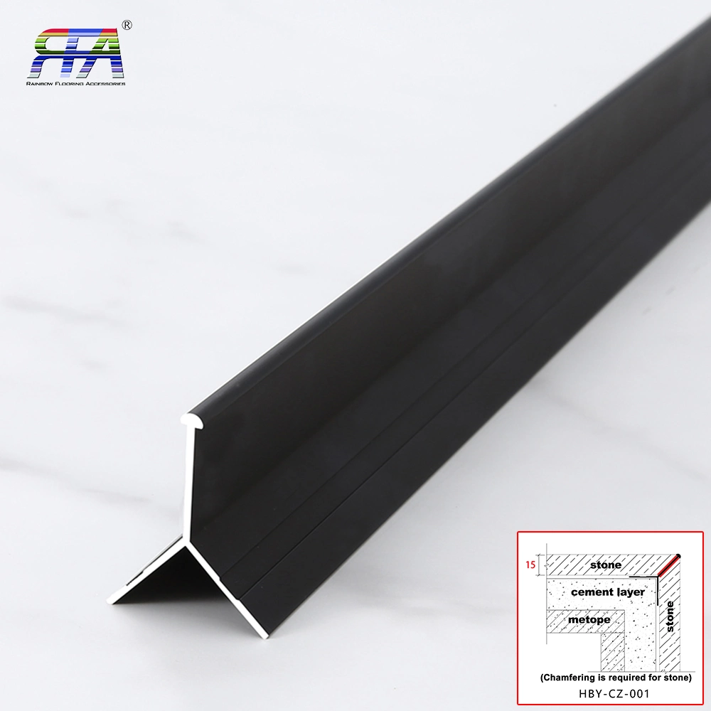 Factory Price Aluminum Trim Tile Edge Hoboly Brand 4.9mm Aluminum Tile Trim Corners for Tile Edge Protection