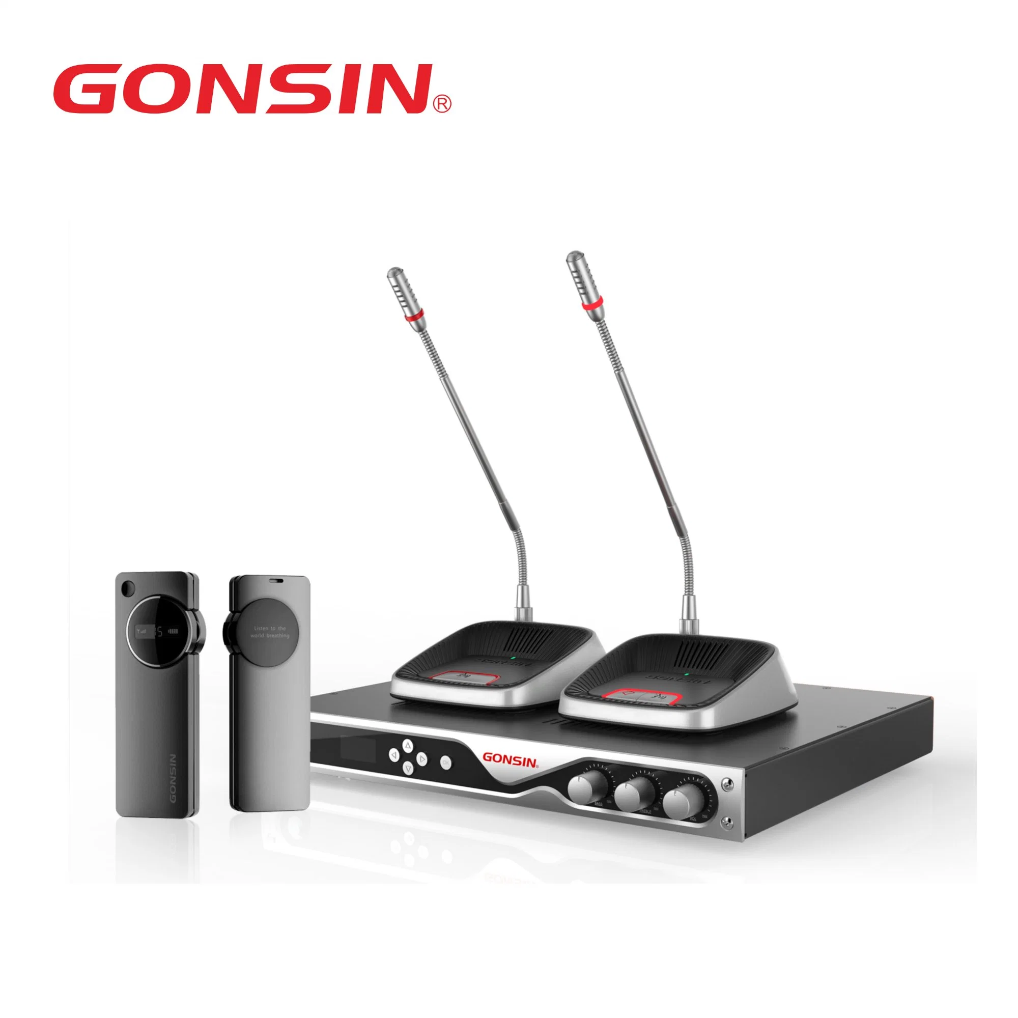 Gonsin Conference Equipment CD Level Sound Translater Wireless Simultaneous Interpretation Receiver with Interpreter Console