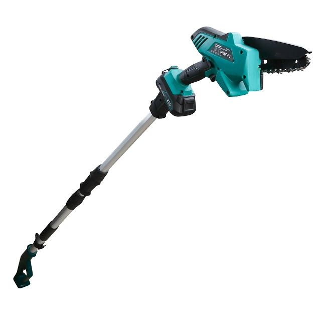 Liangye Battery Powered Gardening Tools 20V Cordless Long-Reach Garden Saw Electric Mini Chainsaw