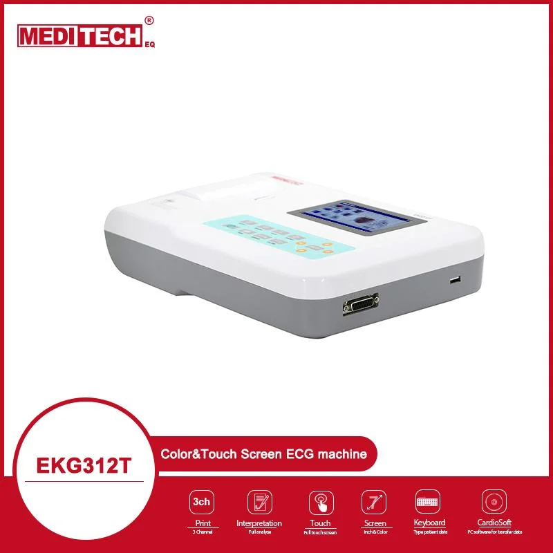 Meditech Three Channel ECG with Multi Languages and Standard Software