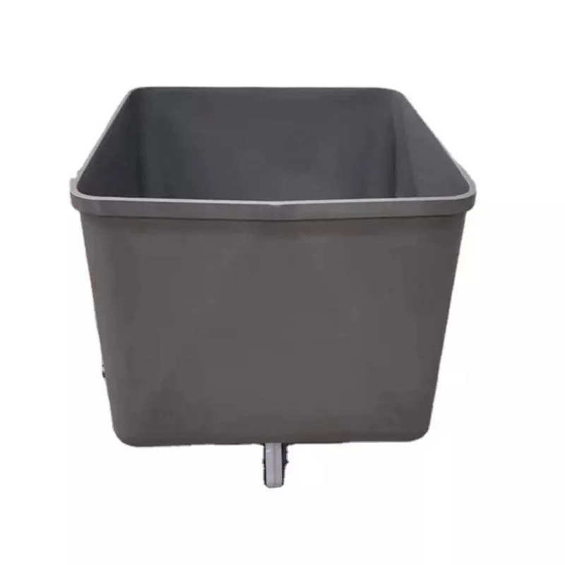 100L 200L Removable Stainless Steel Meat Bucket Meat Skip Meat Transporter Trash Can with Wheels