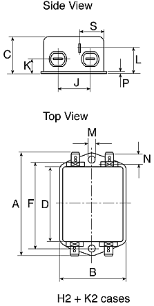 Schaffner Fn2090ll-16-06 einphasiger EMV/EMI-Leitungsfilter 16A 250V AC DC~400Hz Chassismontage, zweistufige Schnellverbindung