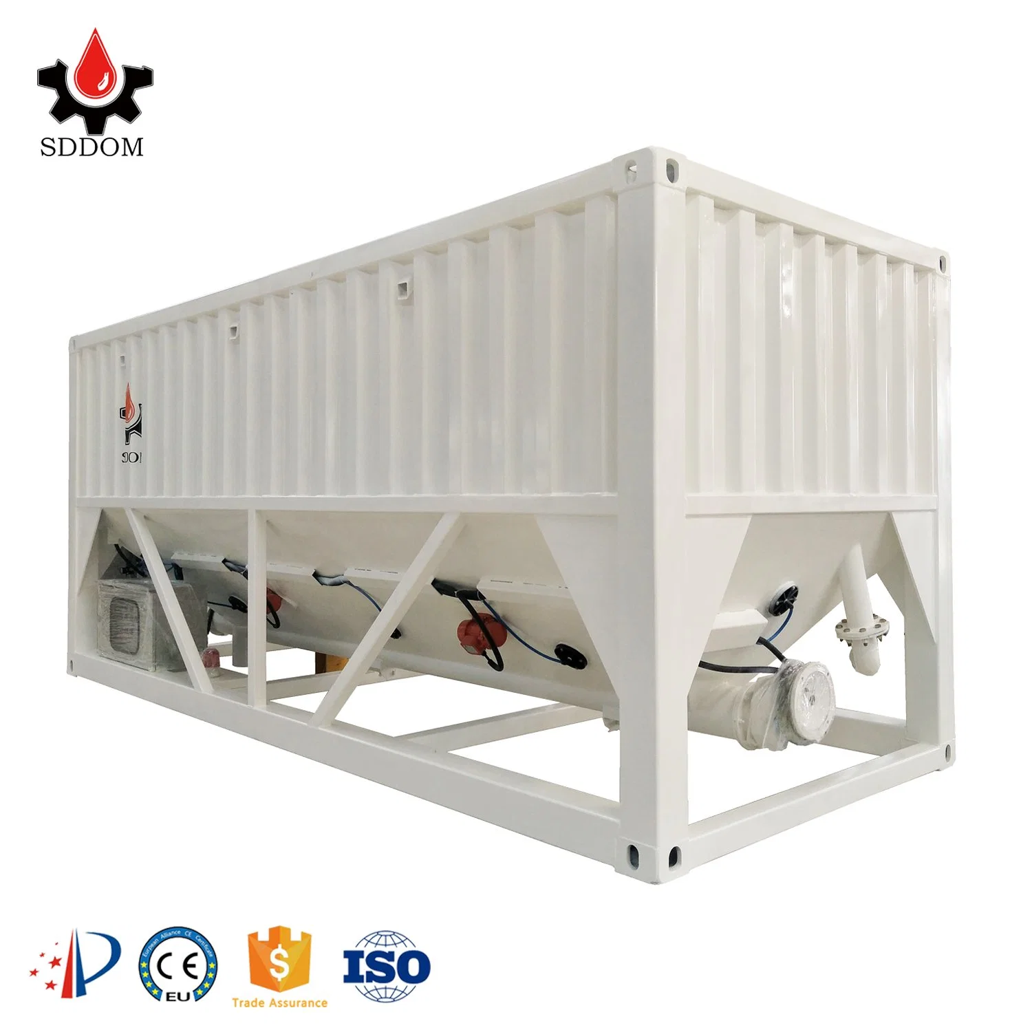 Patent Portable Horizontal Cement Ash Storage Silo Mobile Bolted Bin