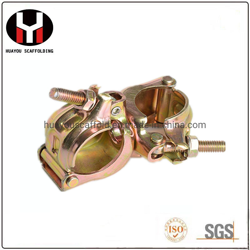 Q235 Galvanized Steel Coupler 48.3mm Pressed BS1139 Fixed Double Clamp Swivel Clamp Sleeve Clamp for Pipe Connection