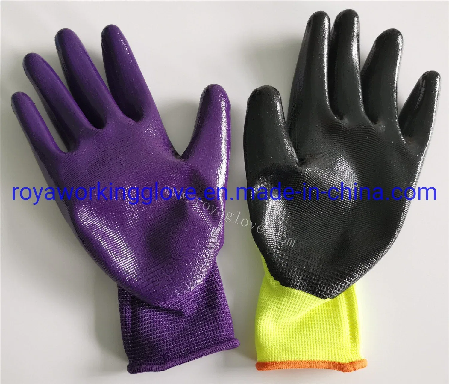 De Mano Industrial de nitrilo guantes de seguridad laboral / Guantes de trabajo Guantes de trabajo/Industrial/Construcción Guantes de trabajo