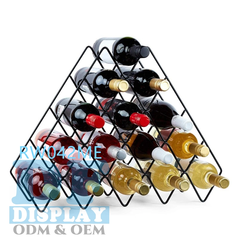 Wine Rack Classic Metal Steel Free-Standing Curved 4 Bottle Modular Wine Rack Storage Organizer Wine Bottle Holder