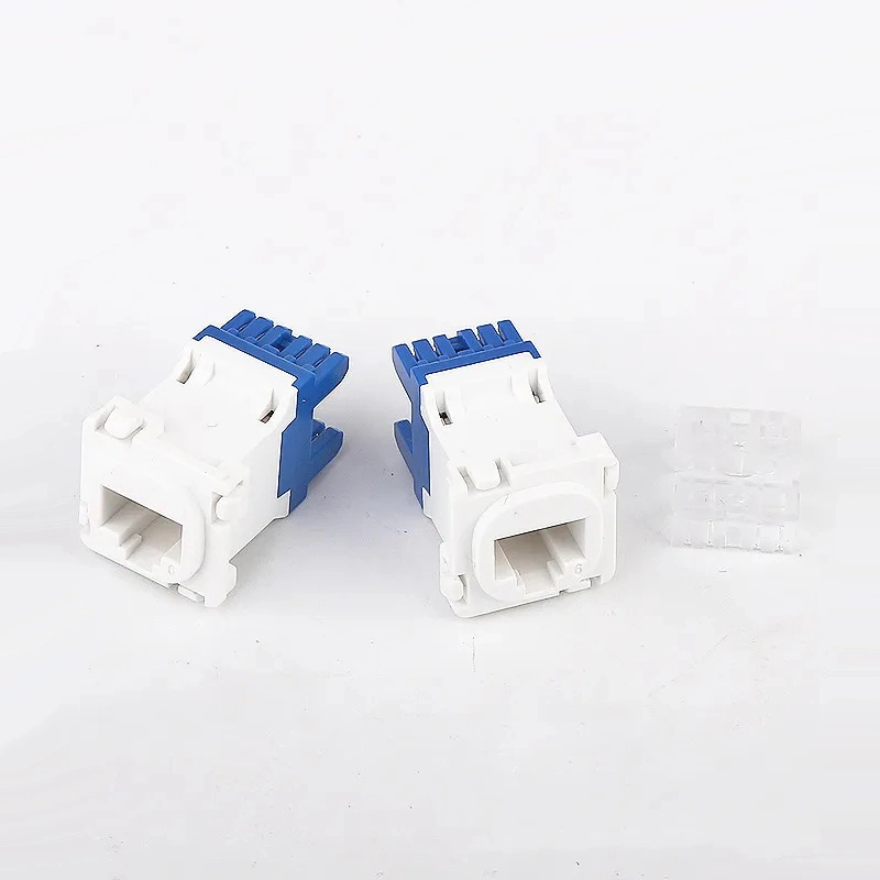 Australian-Style CAT6 Network Module RJ45 90 Degrees Snap-on Type Keystone Jack