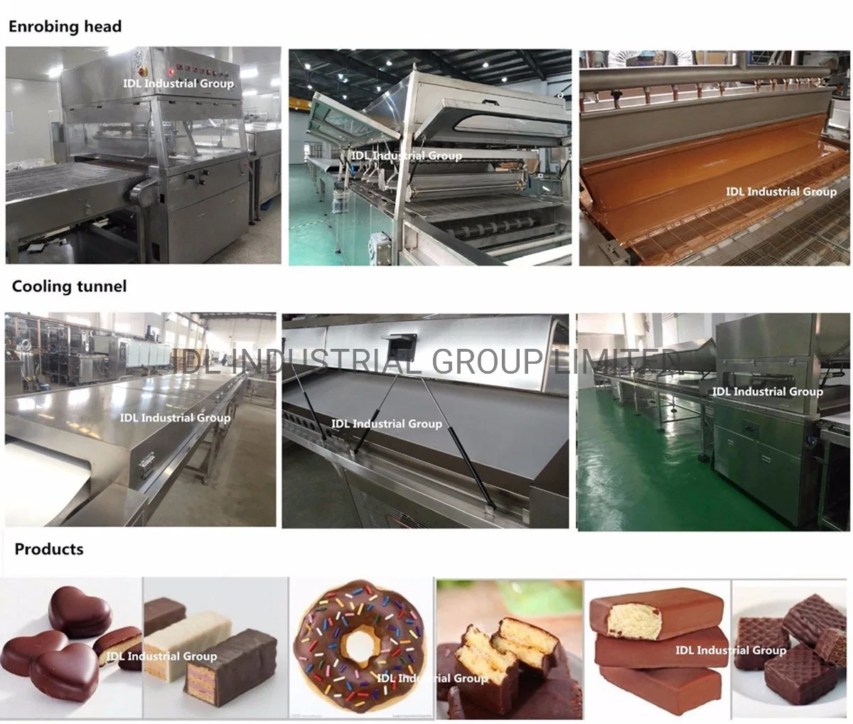 400mm Width Conveyor Belt Chocolate Enrobing Line for Food Coating