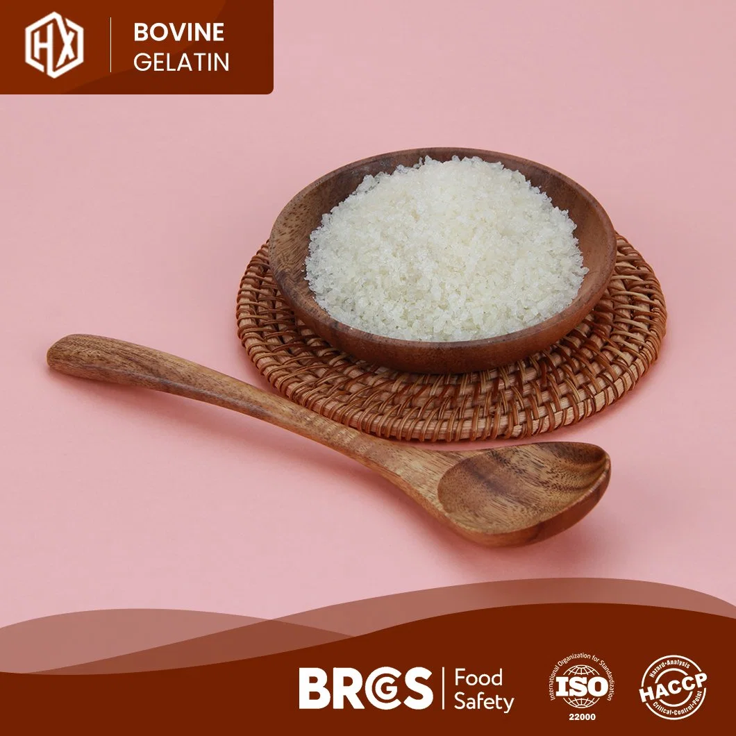 Halal Haoxiang piel bovina la gelatina en polvo High-Purity 150 flor de piel de vacuno la gelatina de fabricación China Wholesale Halal personalizado de gelatina de comestibles de bovino