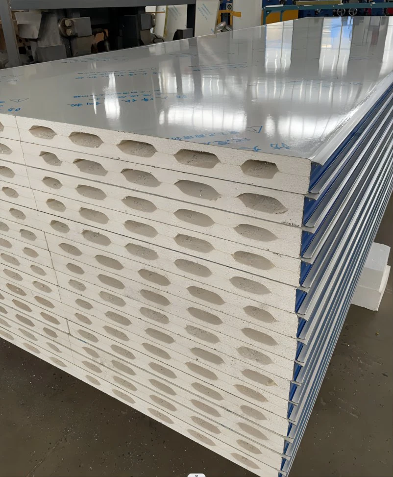 Factory Price Width 1150mm Composite Refractory Partition Baking Channel Rock Wool Sandwich Board Cleaning Board