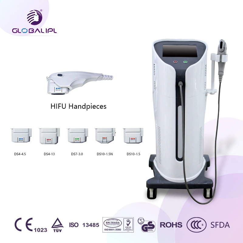 Máquina de elevación facial HIFU con aprobación CE con cartuchos HIFU 8 HIFU Cuidado facial corporal Slimming