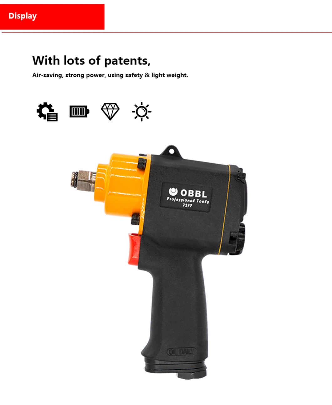 Air Tool Set Air Impact Wrench 3/8 Mini Air Impact Wrench.