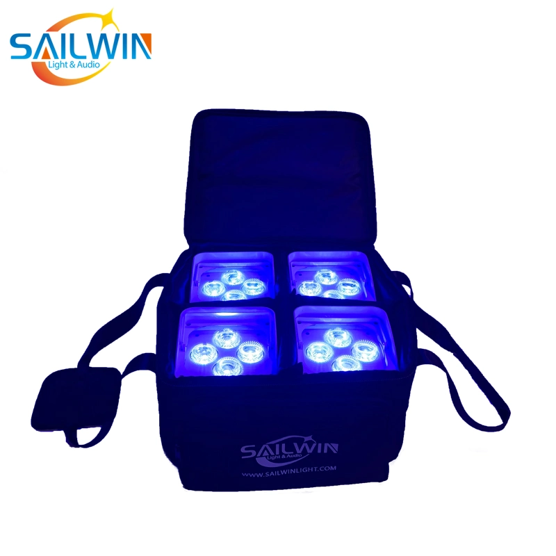 6X18W Battery APP Mobile WiFi LED Stage PAR Light with Bag