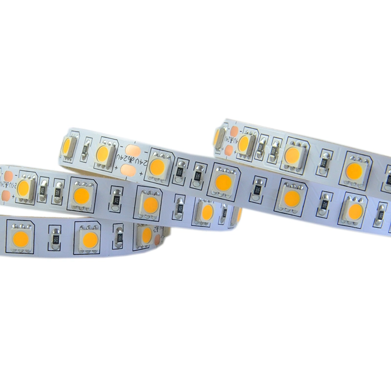 مصباح شريط LED أبيض دافئ غير مقاوم للمياه IP20 SMD5050 14 واط/م مصباح LED قطاع