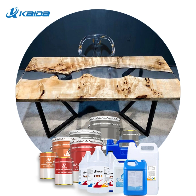 Factory Wholesale Live Edge Epoxy Resin Dining Tables Solid Walnut Wood Slab Table Tops in Stock Resin Table