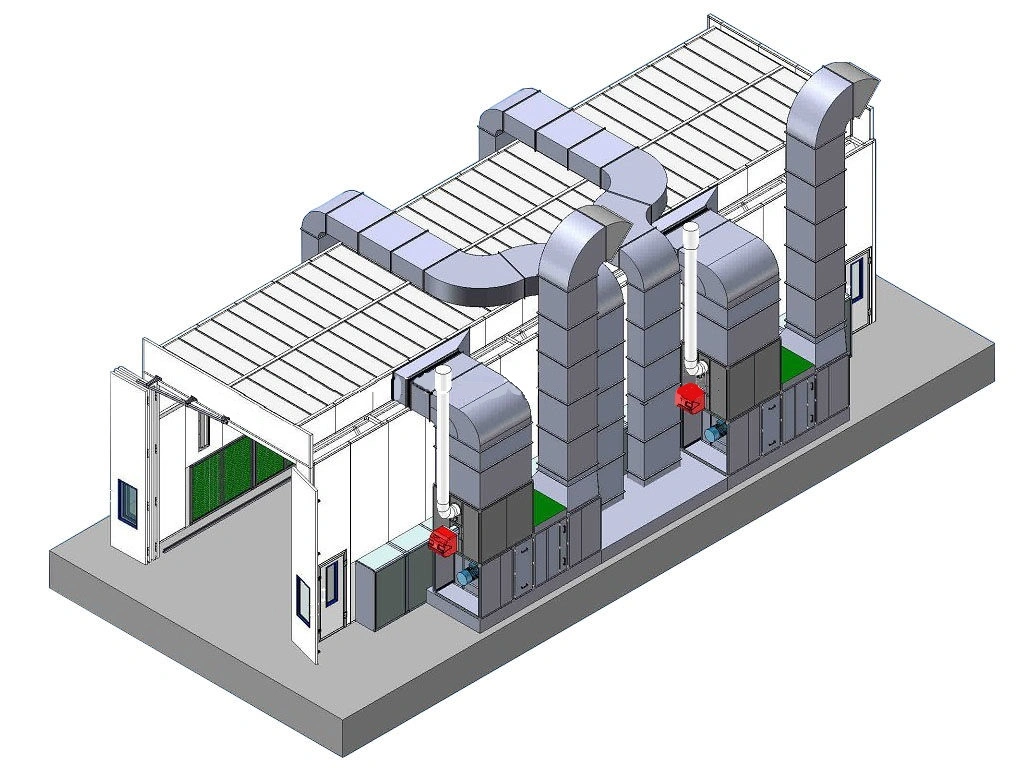 12m Heat Spraying, Baking Industrial Spray Booth