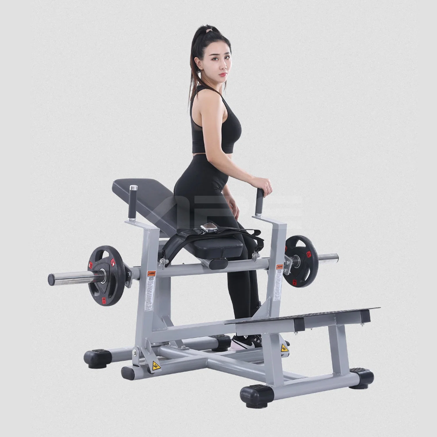 Puissance commerciale des équipements de Gym Fitness Glute chargé de la plaque de la machine Glute dur// Hip Hip formateur Machine de butée