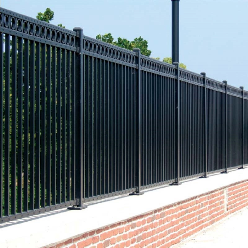 Good Price House Designs 3 Ray Picket Black Coated Aluminum Fence /5 Feet / 6 Feet