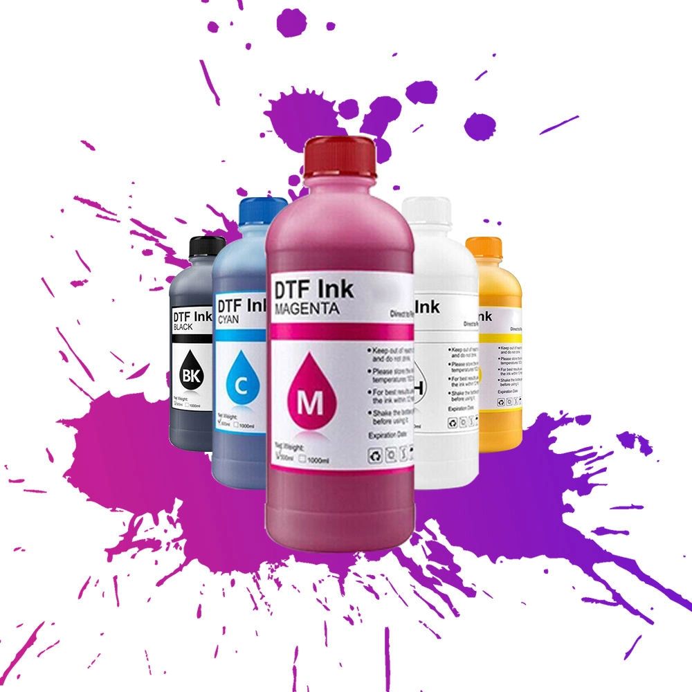 5 ألوان 1000ml من حبر DTF Pigment المستند إلى الماء لإبسون طابعة XP600 L1800 L1805 P600 P800 Dx5 4720 i3200