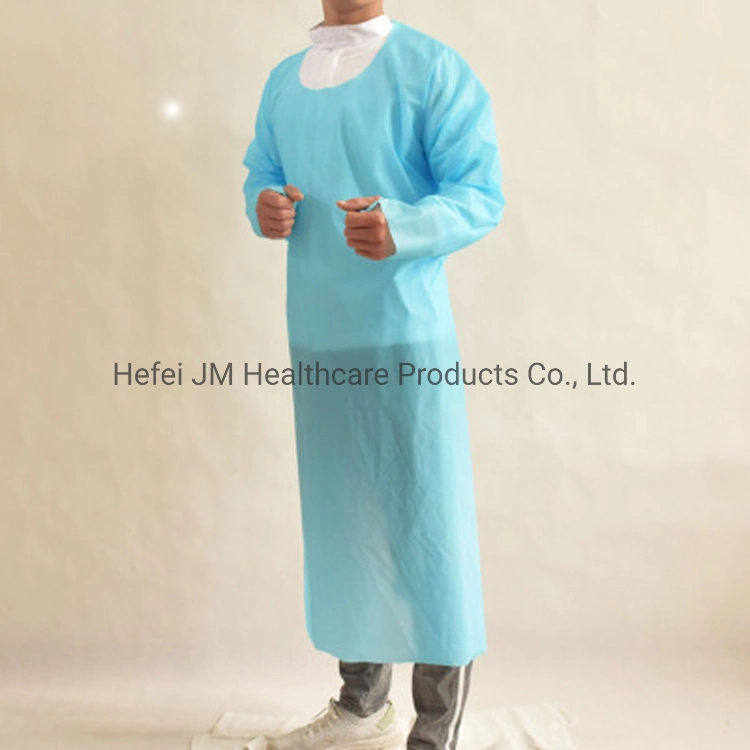 Lab Industry Protective Apron Disposable CPE/PE Gown for Hospital Use