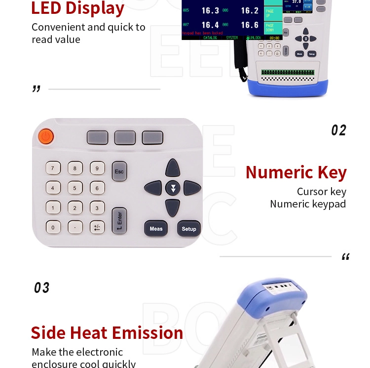 Instrumento de medición del termómetro LED Tester para las industrias de la temperatura (A4808)