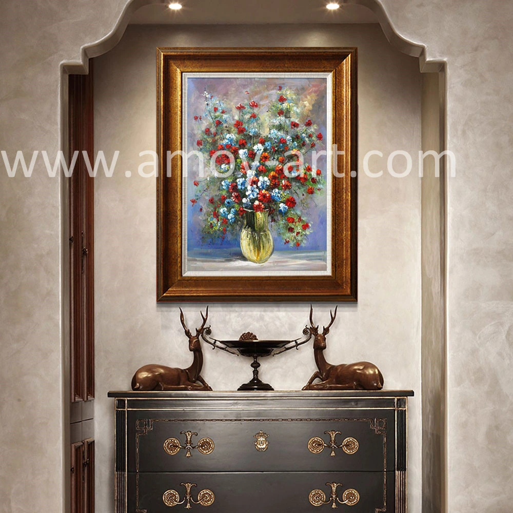 Handmade Heavy Oil Flower Oil Paintings for Home Decoration