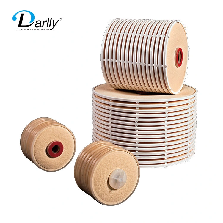 Darlly Lenticular Disc Filter Purification / Polishing Filtration Wine Beer Filter Cartridge 12/16 Inches