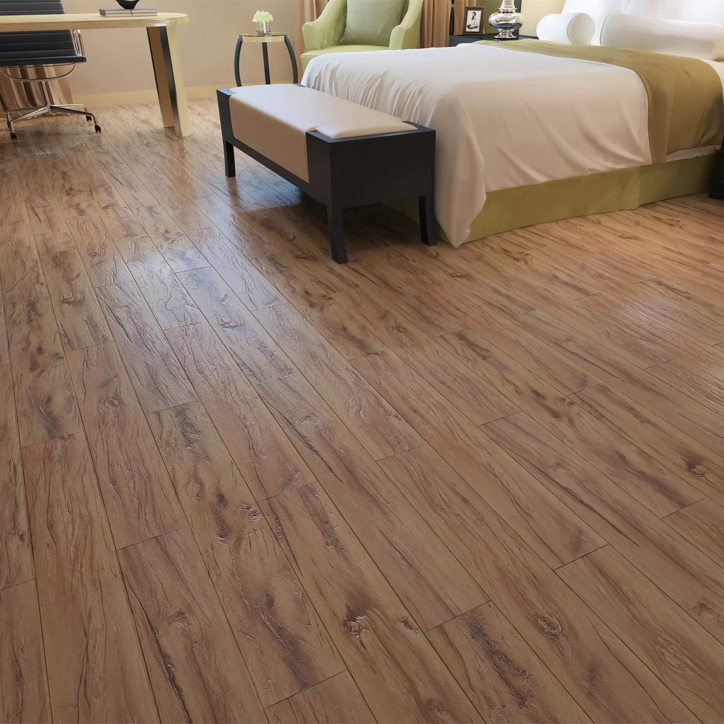 Aged Hickory Spc WPC Lvt Vinyl Waterproof Flooring with Uniclic