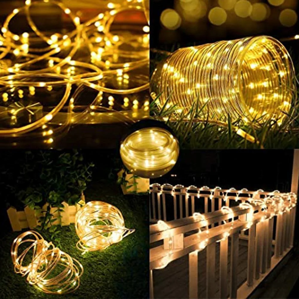 Christmas Remote Control 8 função Solar String Fairy LED Lights