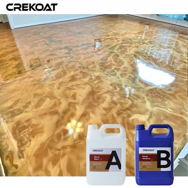 Highly Durable Wear Surface Copper Epoxy Flooring for Countertops