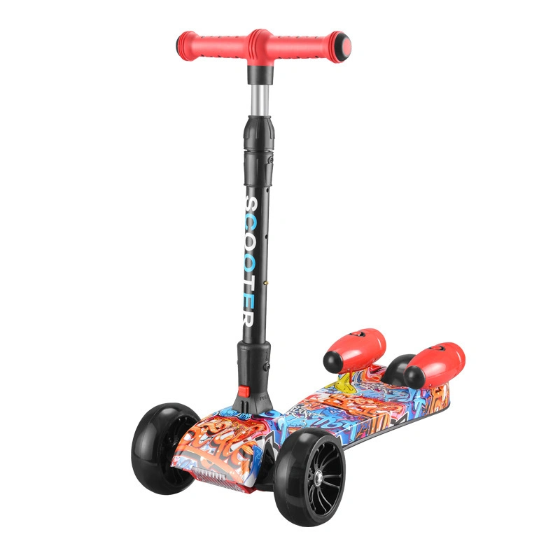 Kids Scooter Suitable for Children Over Three Years Old 3 Wheels of Children's Scooter Wheels