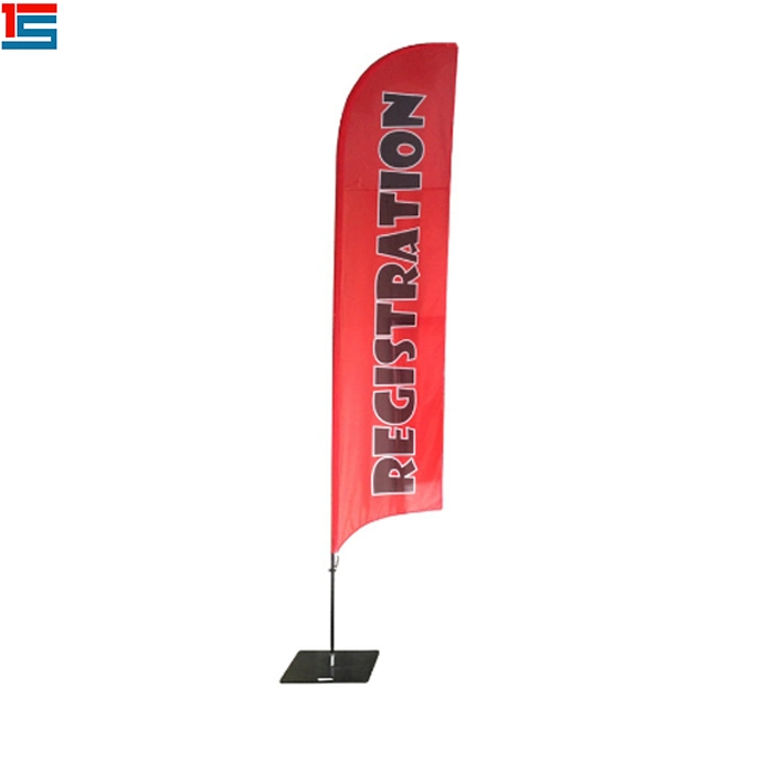 Custom Feather Flag publicidade Bandeira Super mercado equipamentos de anúncios