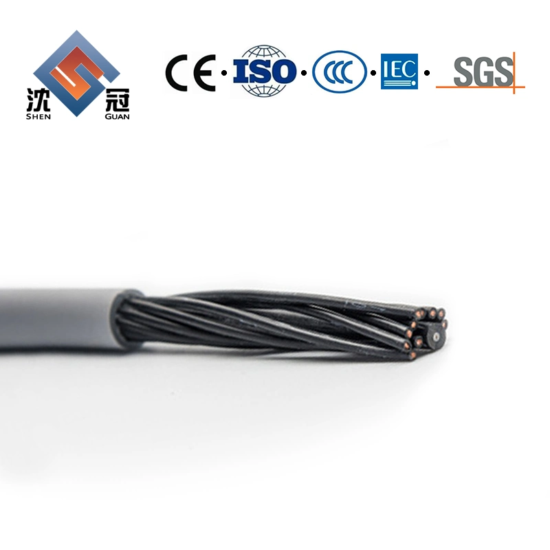 Shenguan 4 Core PUR Jacket Bucket Wheel Flexible Control Cable for Robot Electric Cable Special Thermoplastic Insulation Shield Robot Cable